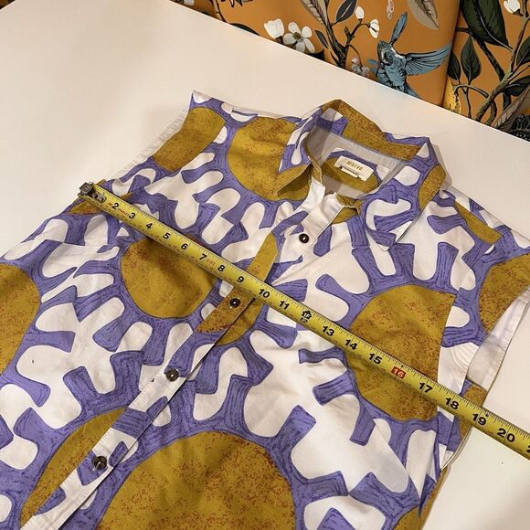 Anthropologie Maeve The Lillian Cap Sleeve Button-front Midi Dress Sz S Boho - Picture 7 of 8